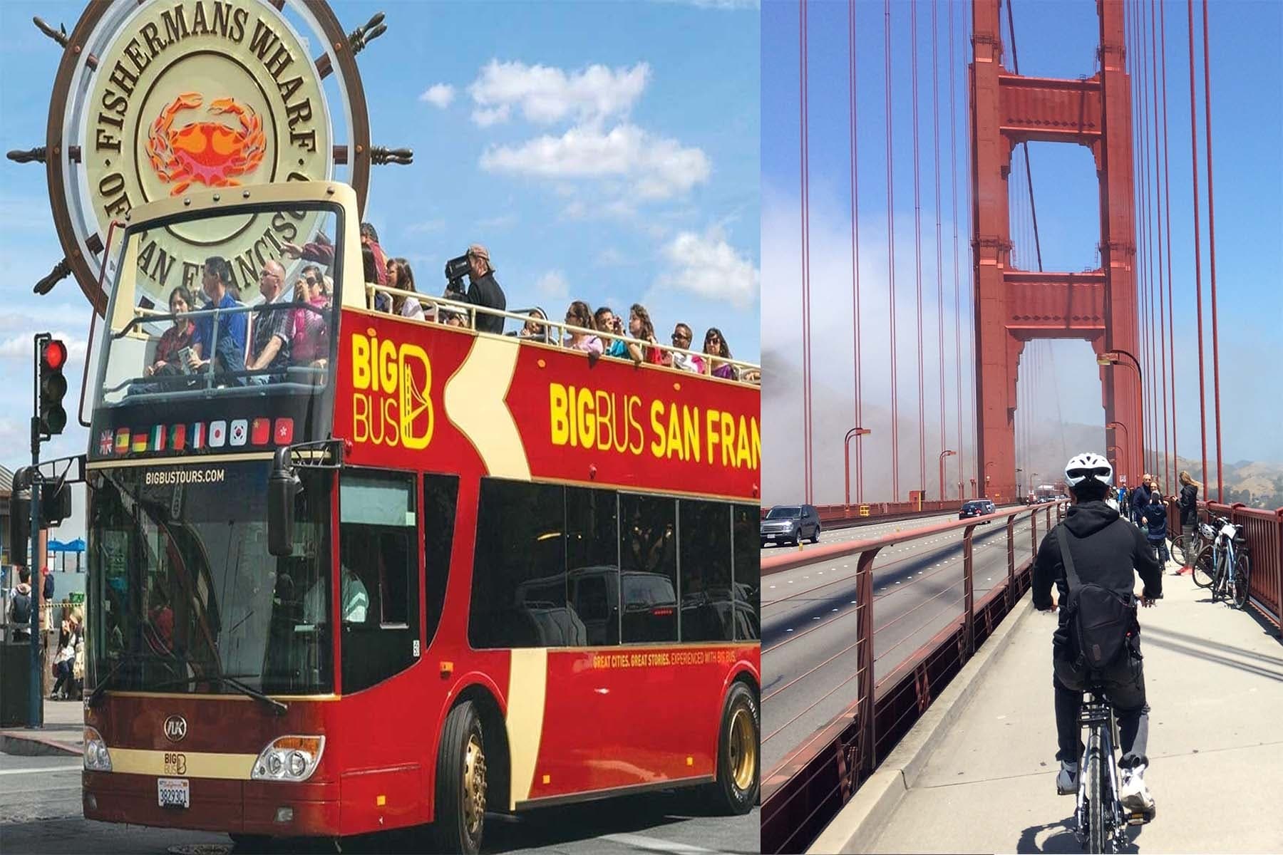 San Francisco Hop-on Hop-off Bus & Bike Tours with Golden Gate Bridge Rentals