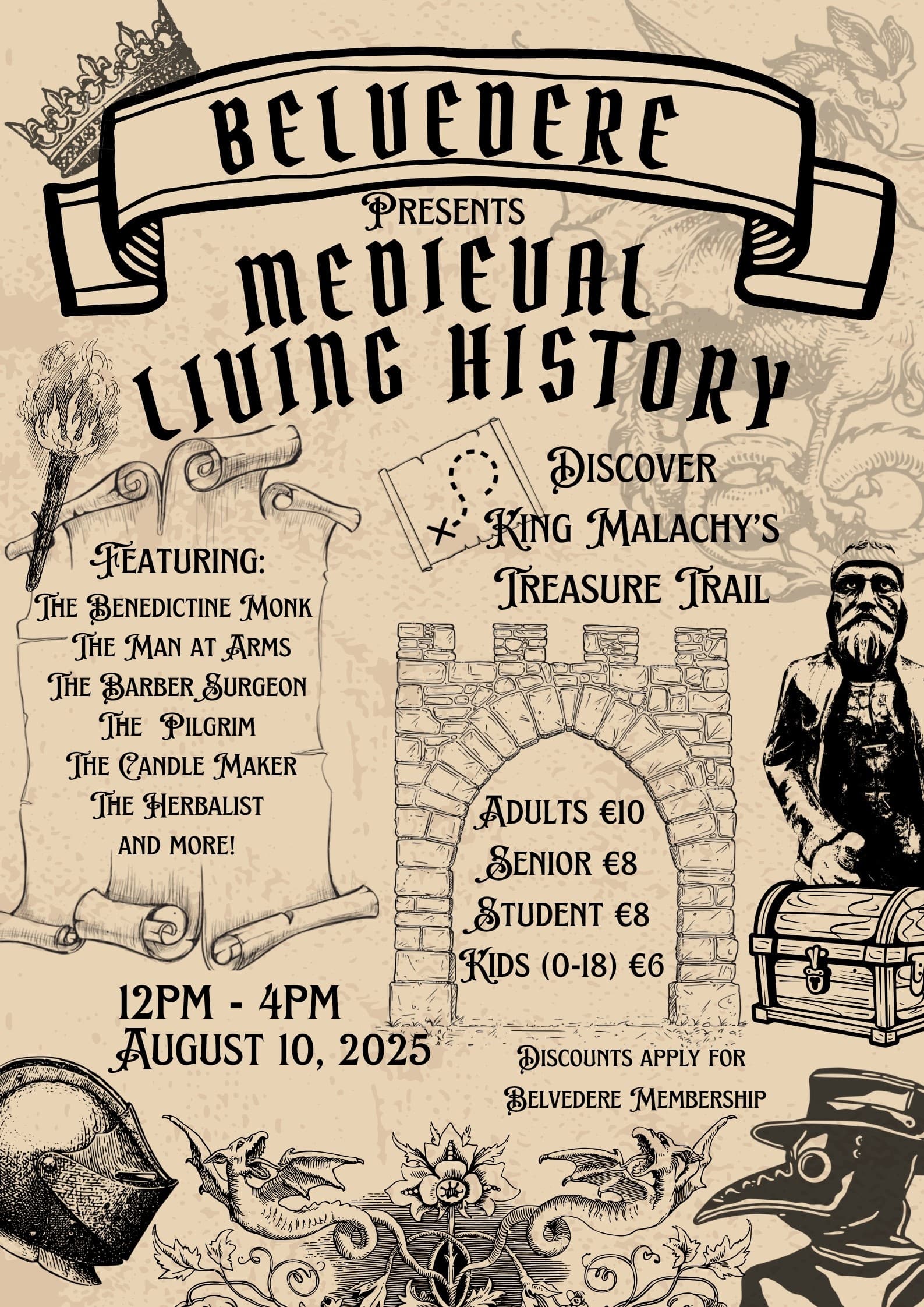 Medieval Living History at Belvedere House & Gardens