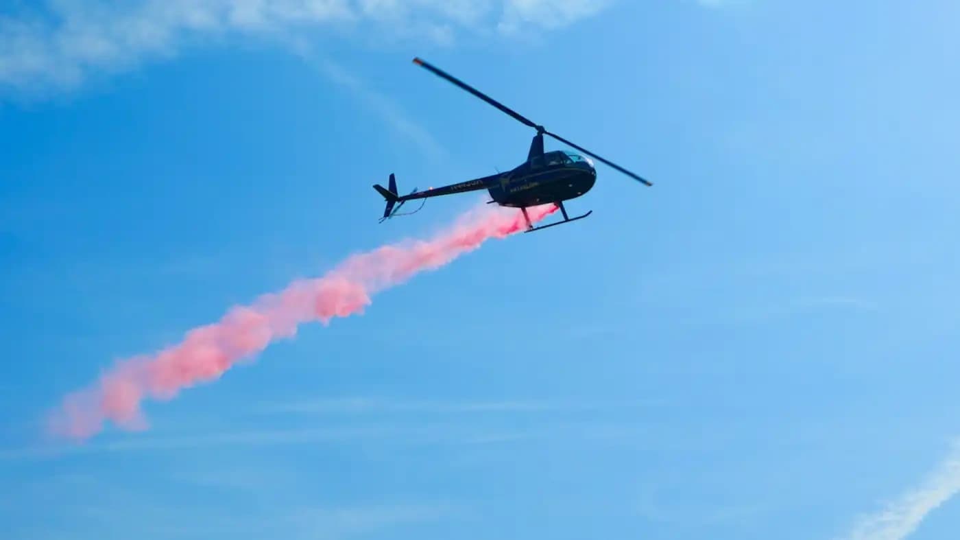 Helicopter Gender Reveal on South Padre Island: ColorBlaze Beach Drop Experience