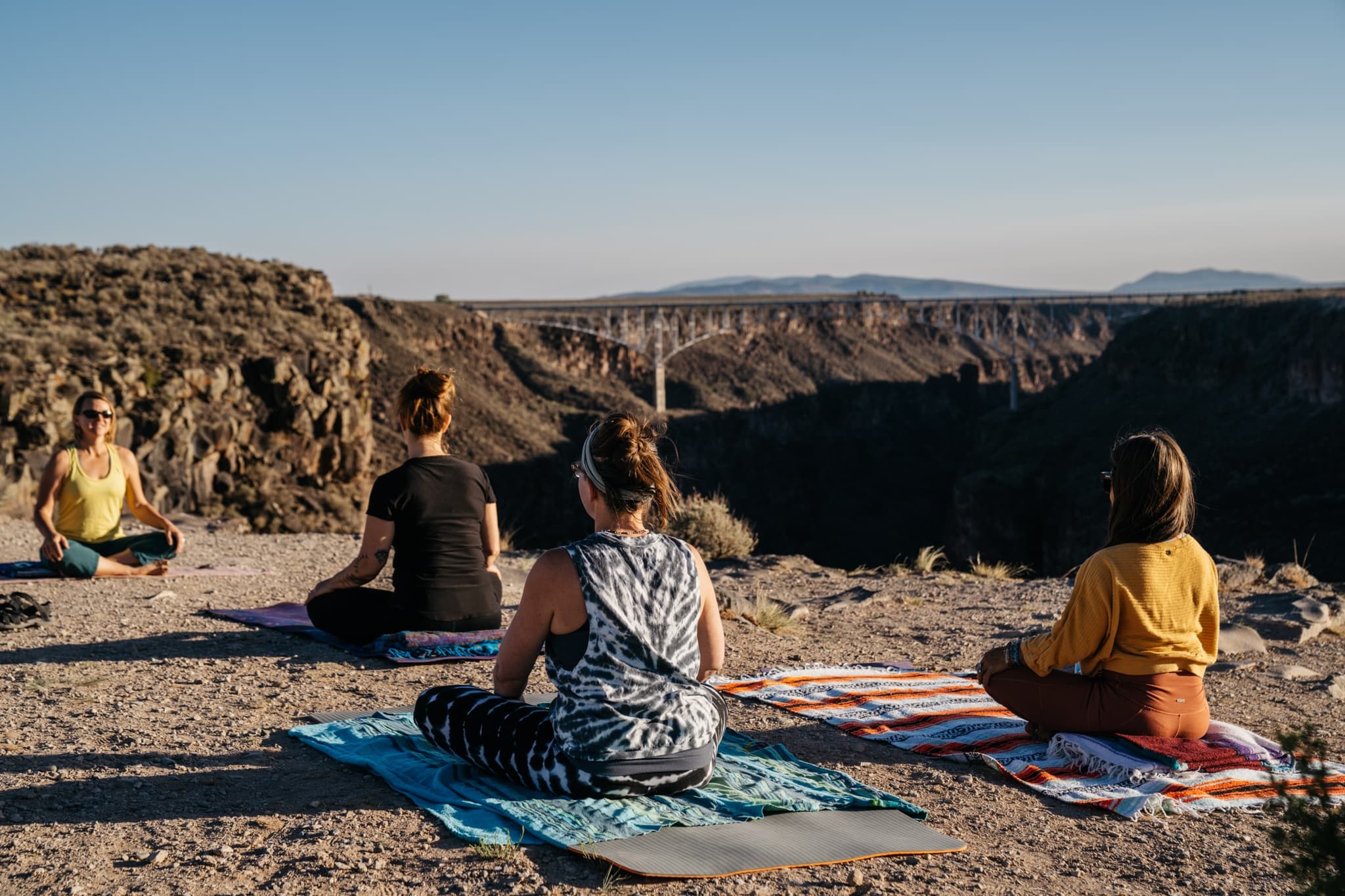 Taos Sunrise Yoga Over Rio Grande Gorge Experience