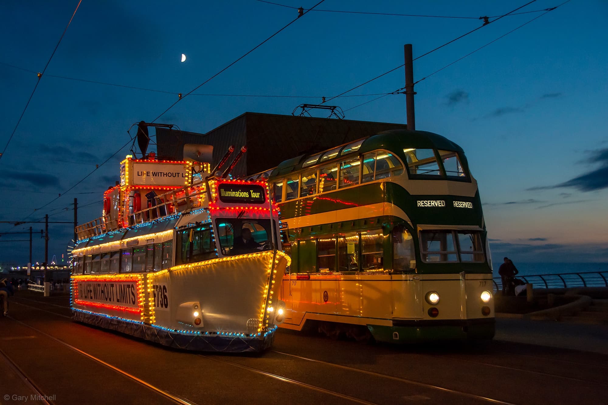 Experience Blackpool Illuminations on a Vintage Heritage Tram Ride