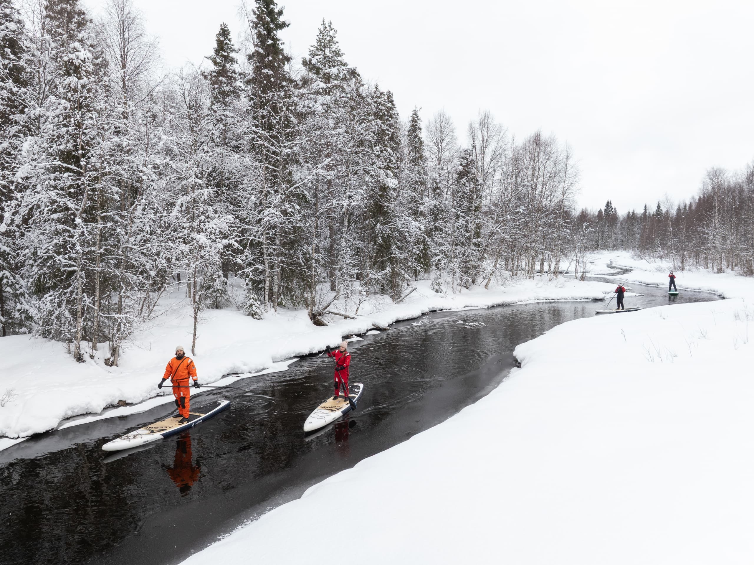 Winter SUP on Pyhäjoki: Arctic River Paddle from Pelkosenniemi photo 4