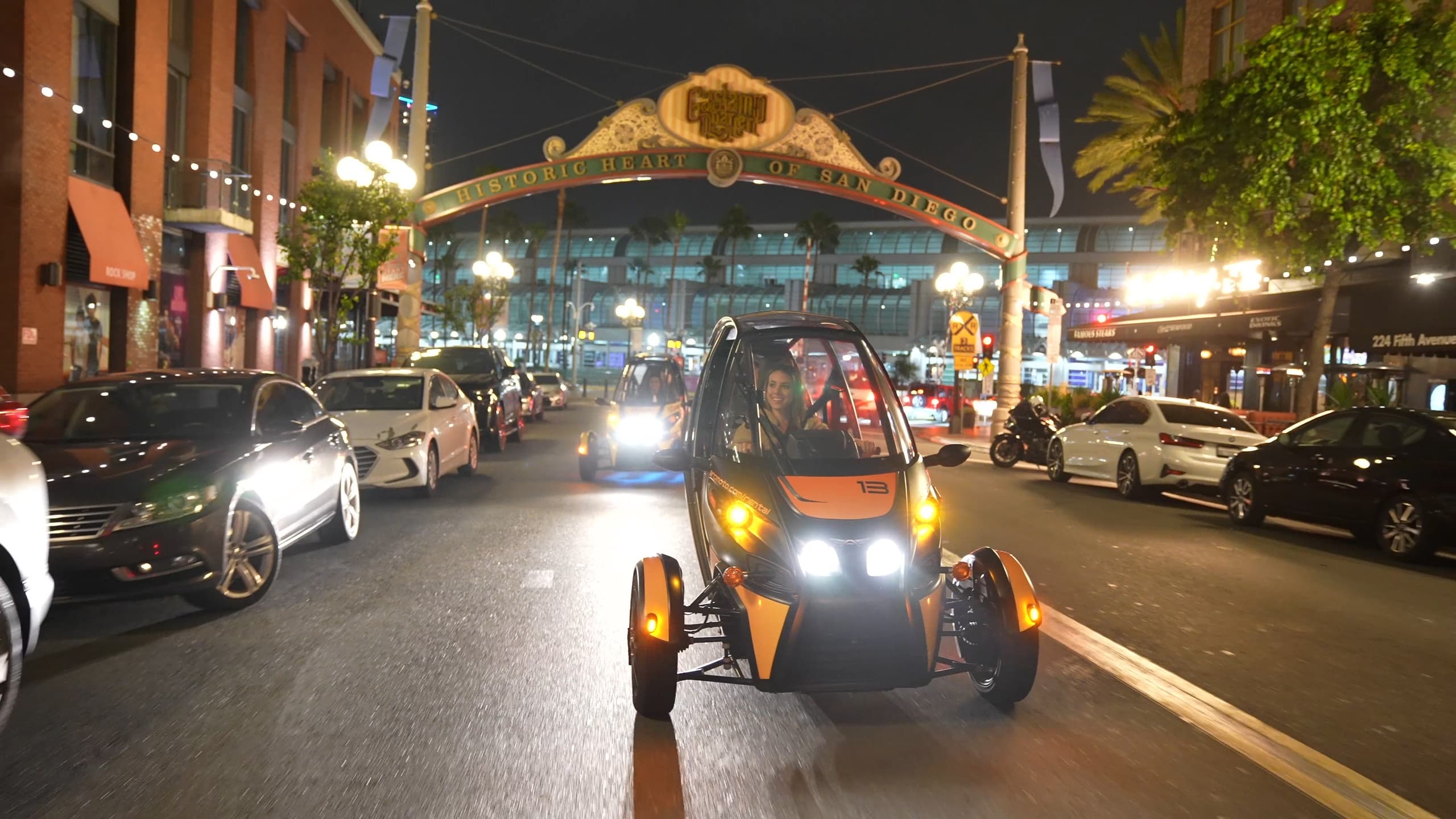GoCar After Dark: San Diego Gaslamp & Embarcadero Tour
