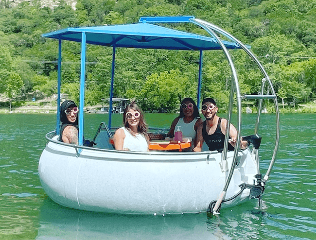 Experience Lake Austin Like Never Before: Floating Picnics on Donut Boats