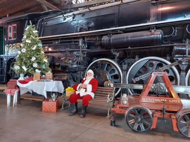 Santa Comes to the Roundhouse in Sugarcreek, Ohio