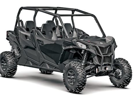 Performance off-road UTV four-seat rental on white studio backdrop