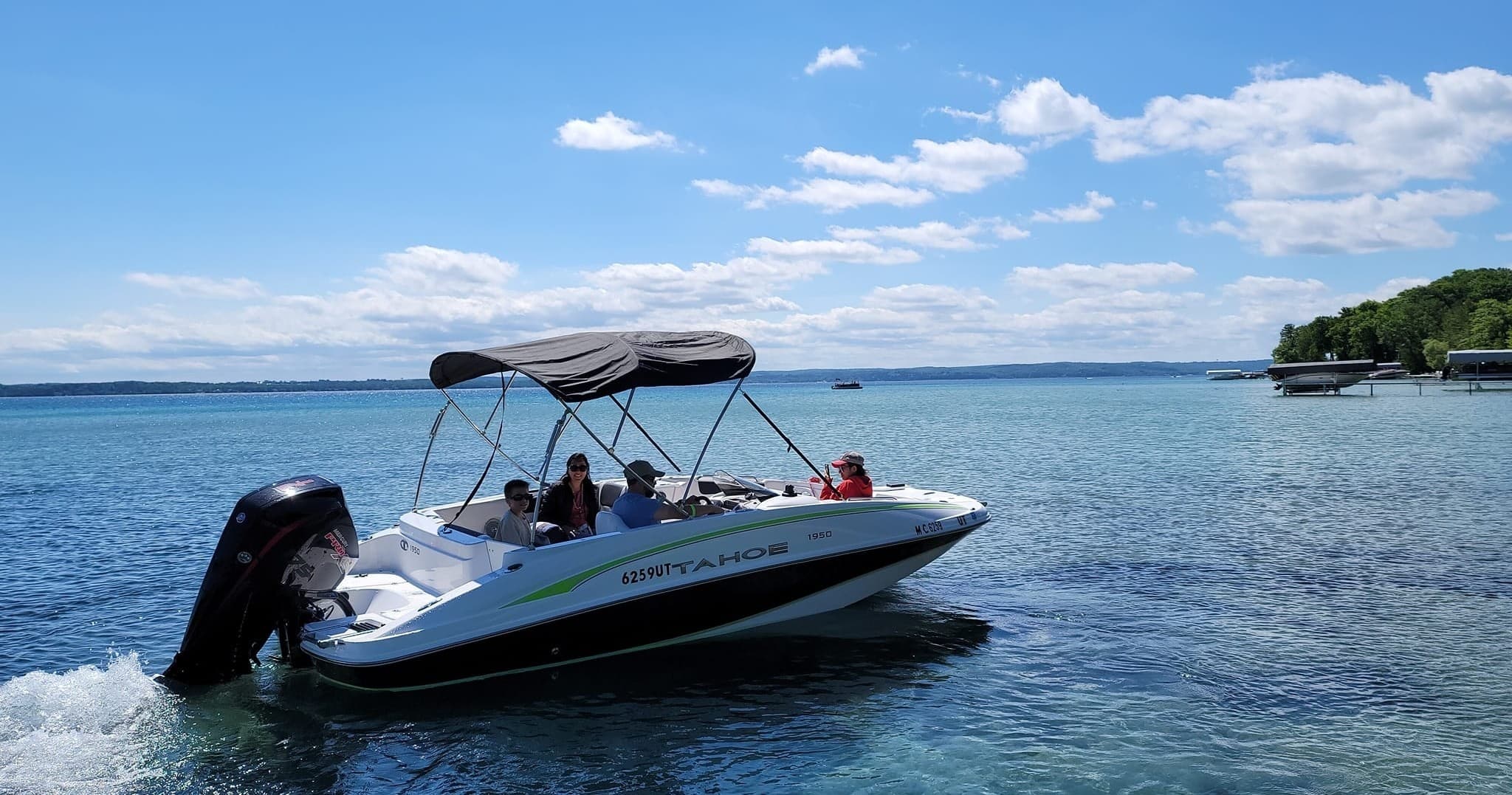 Deck Speed Boat Rental in Traverse City, Michigan
