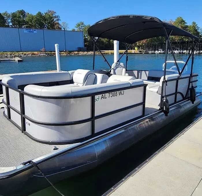 Bentley Pontoon 115 HP 22' — Lake Martin Pontoon Rental from Anchor Bay Marina