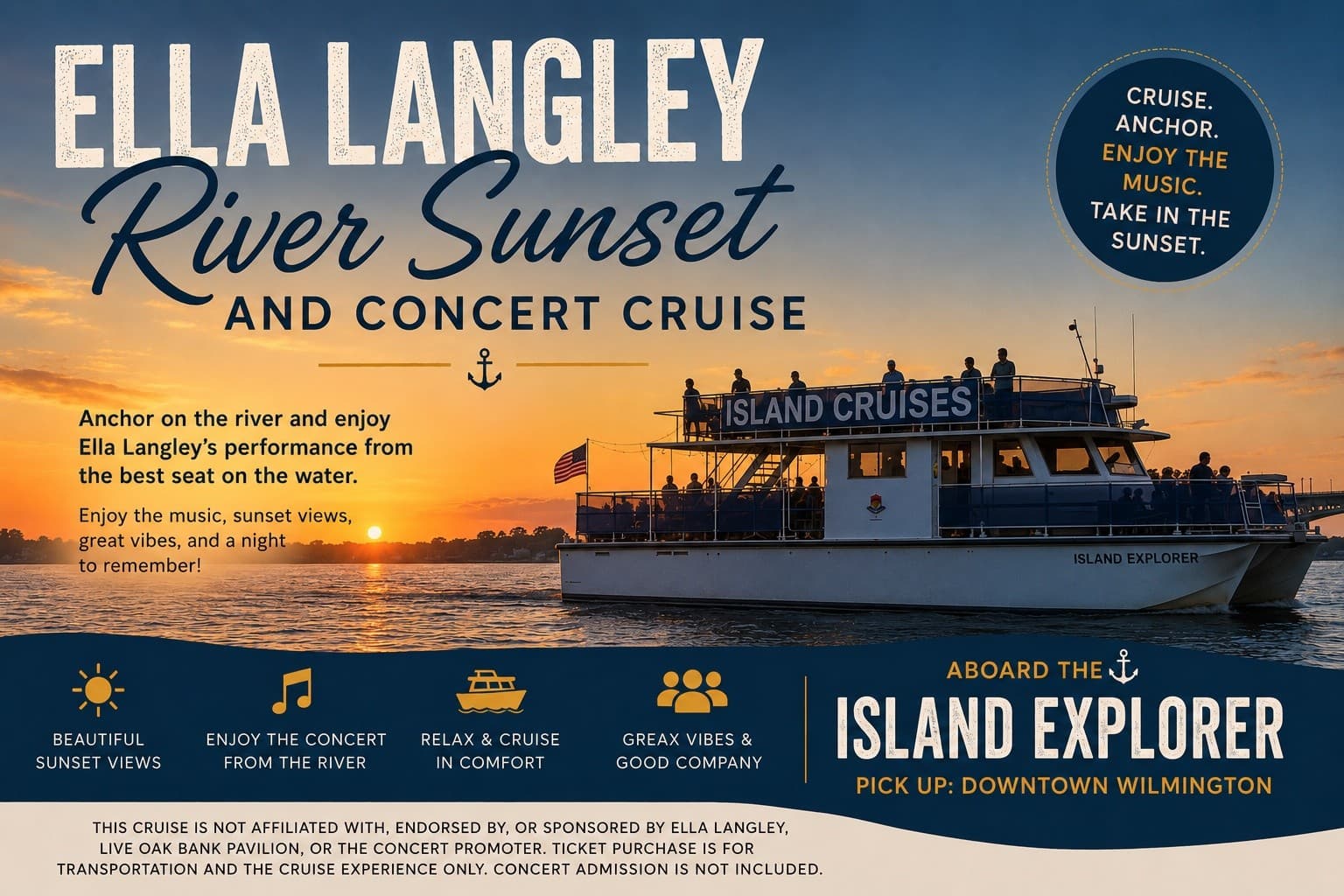 Sunset, Sound, and the River: Ella Langley Concert Cruise on the Island Explorer