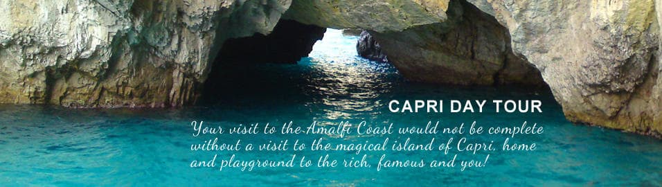 Turquoise sea cave entrance near Capri, guided boat day tour