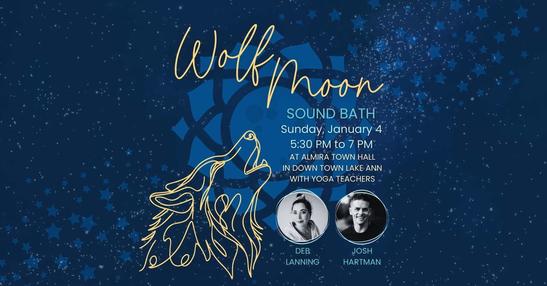 Wolf Moon Sound Bath at Almira Town Hall — Lake Ann Michigan Winter Wellness photo 2