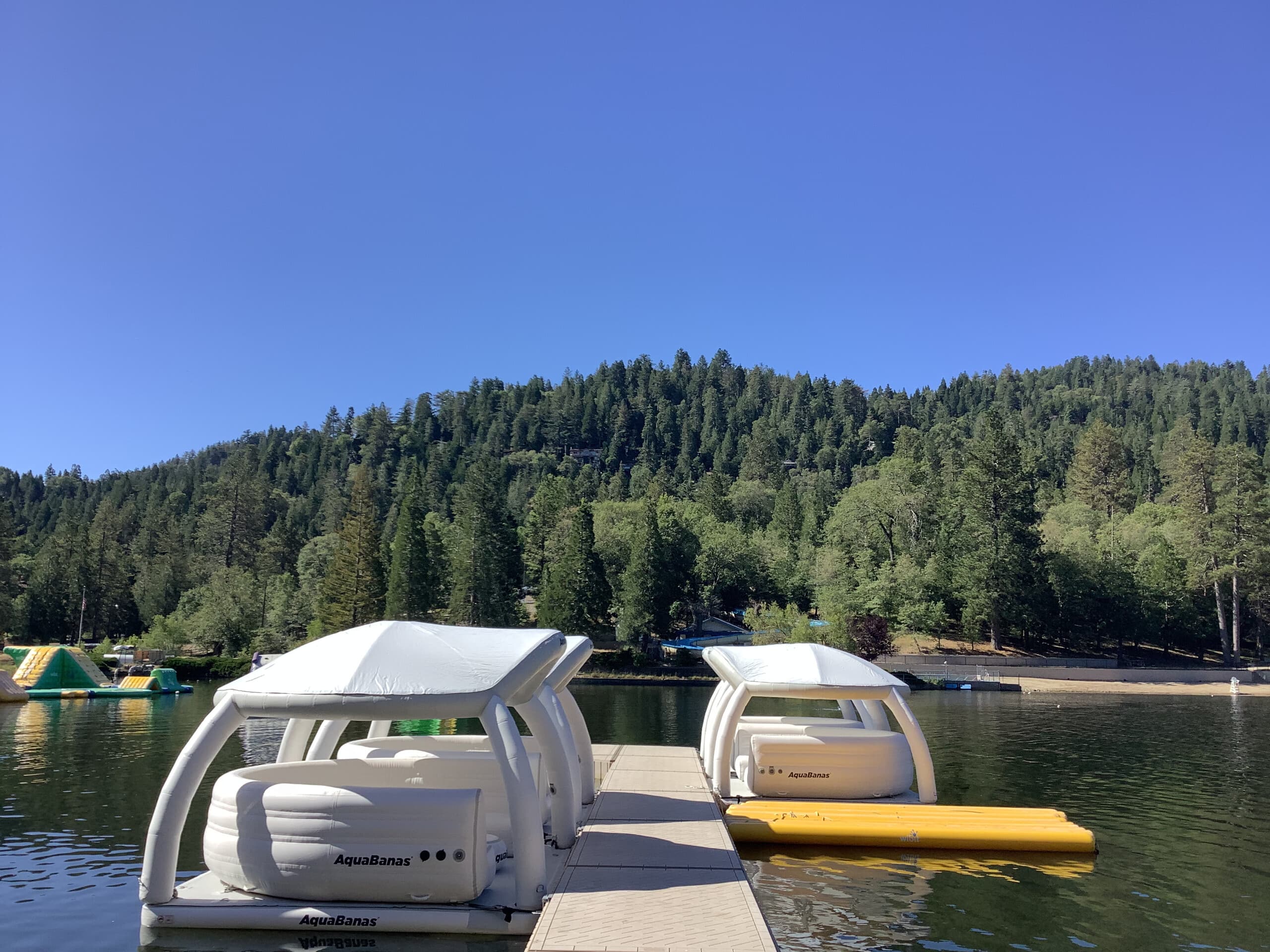 Private Floating Cabanas on Lake Gregory: Crestline Cove Cabana Rental photo 2