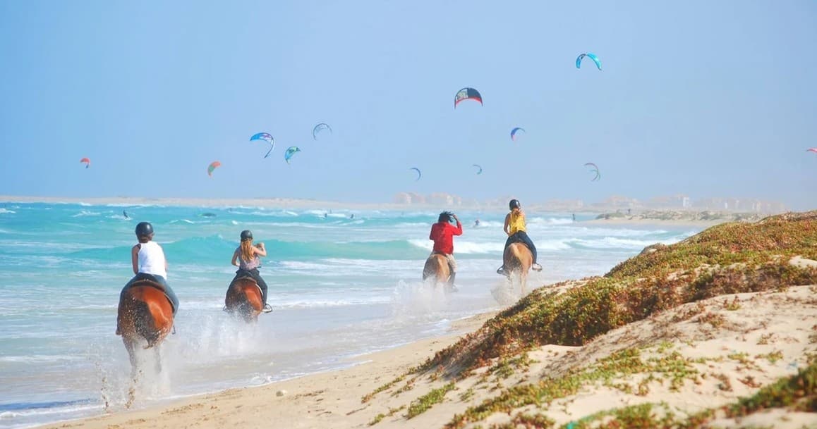 Horseback Rides at Salt Flats & Kite Beach Trail with Cabo Verde Tours