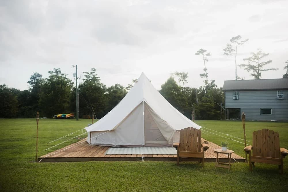 Riverside Glamping on the Bayou — Riverside Standard Tent at Bayou Glamping Co. photo 3