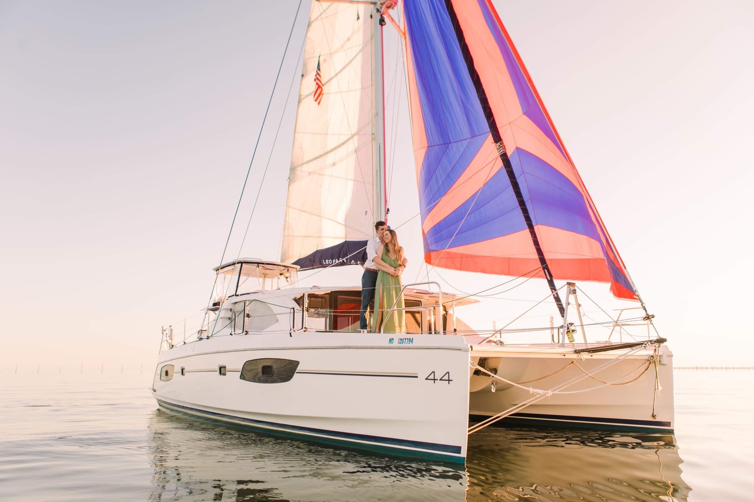 Engagement and Special Occasion Photo Shoot Private Sailing Catamaran Charter