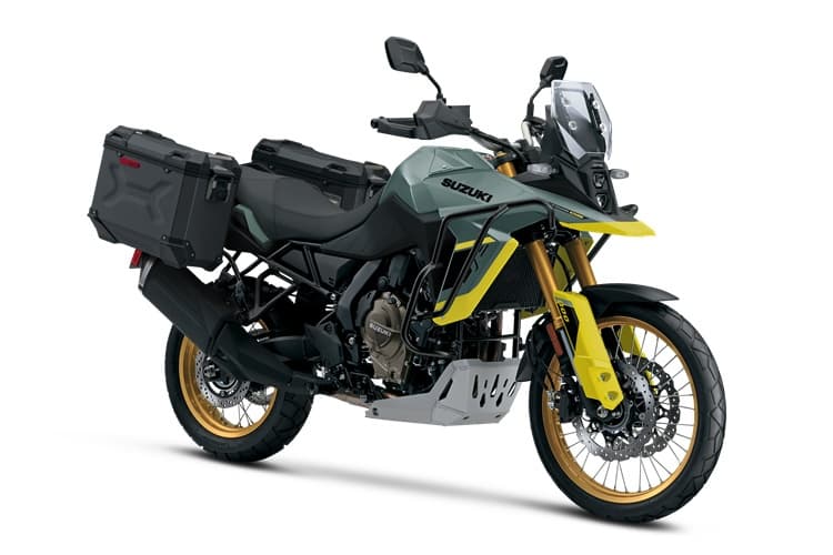 Adventure motorcycle with panniers for Maui road riding