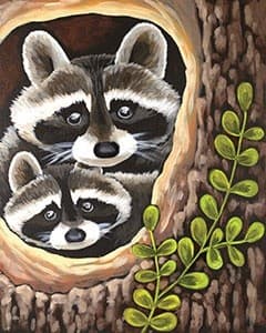 Curious Raccoons: Family Paint Classes in Woodbury