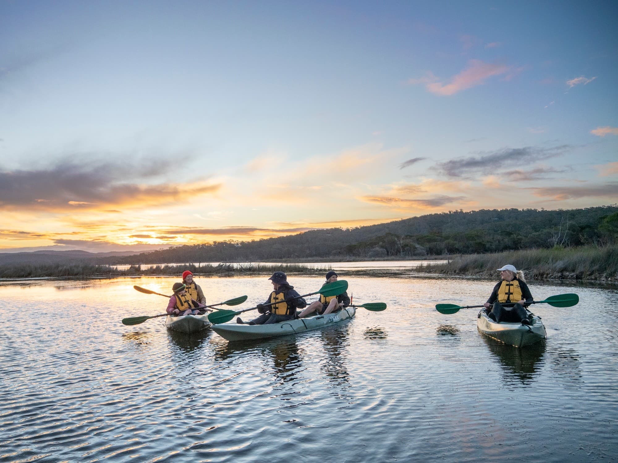 Winter Solstice Starlight Kayak on Wallagoot Lake: Moonlit Paddle & Sand Mandala photo 1