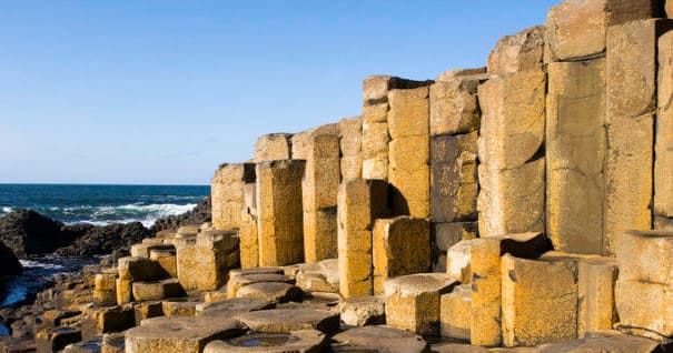 Basalt column coastal walk at Giant's Causeway, Northern Ireland
