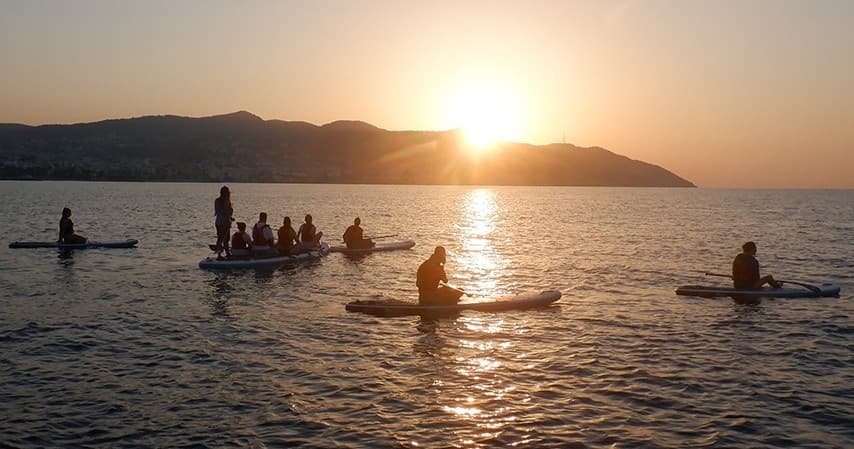 Sitges Sunrise SUP: Private Paddleboard Tours at Las Anquines