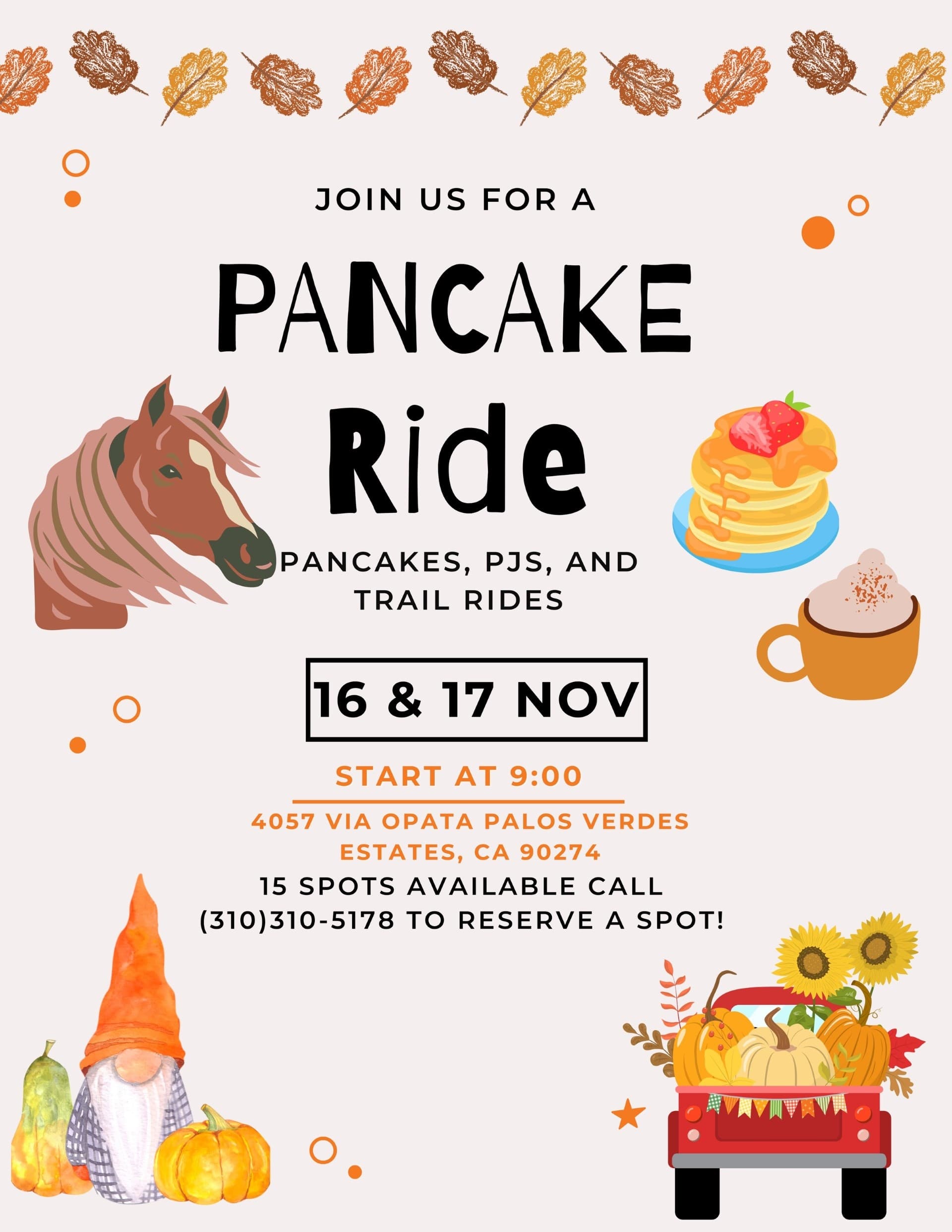 Cozy Morning Trail Ride with Pancakes in Palos Verdes