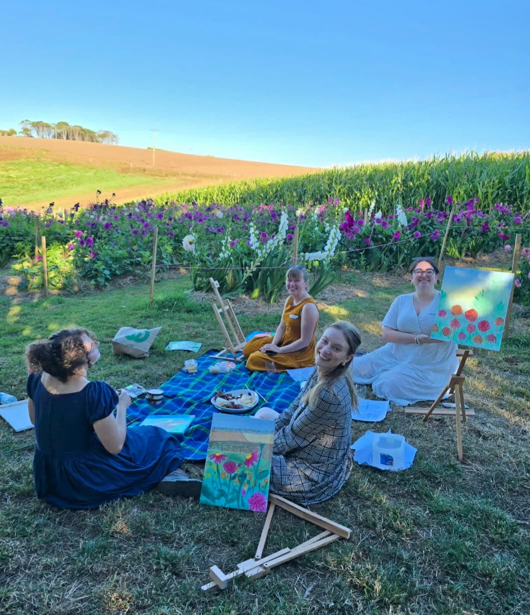 Paint and Sip on Table Cape: Coastal Tulips and Acrylics at The Patch