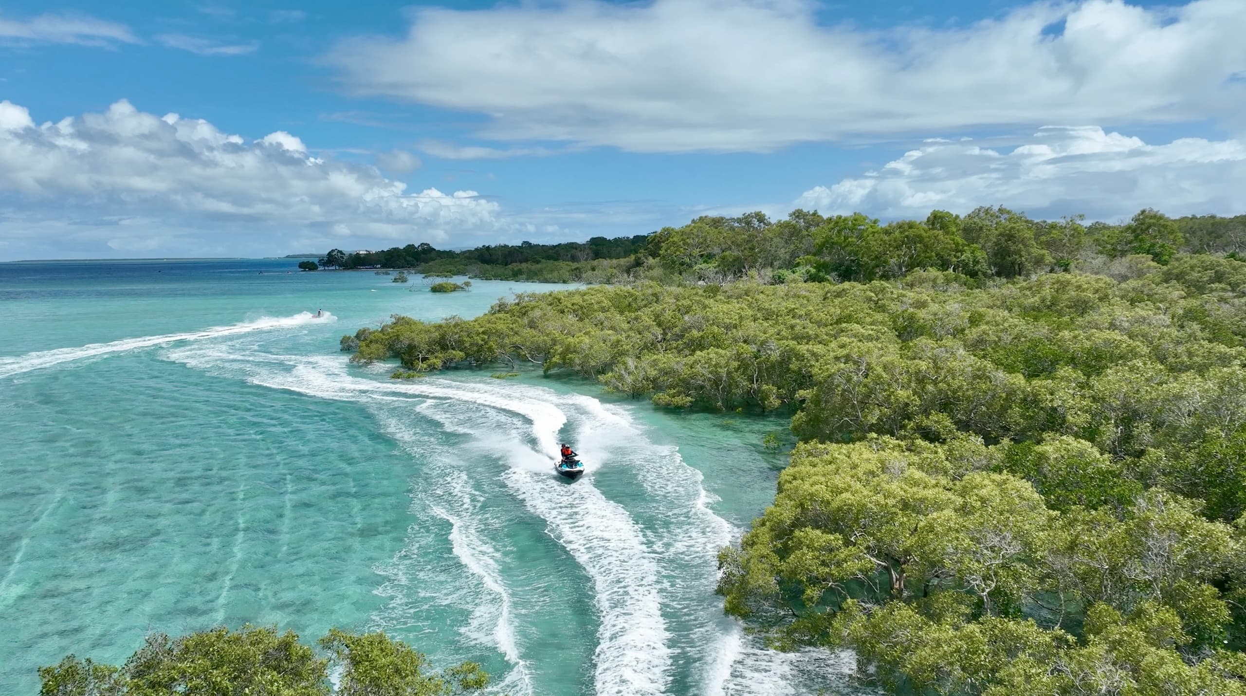 Jetski Thrills with Trident Jetskis from Brisbane to Moreton Bay