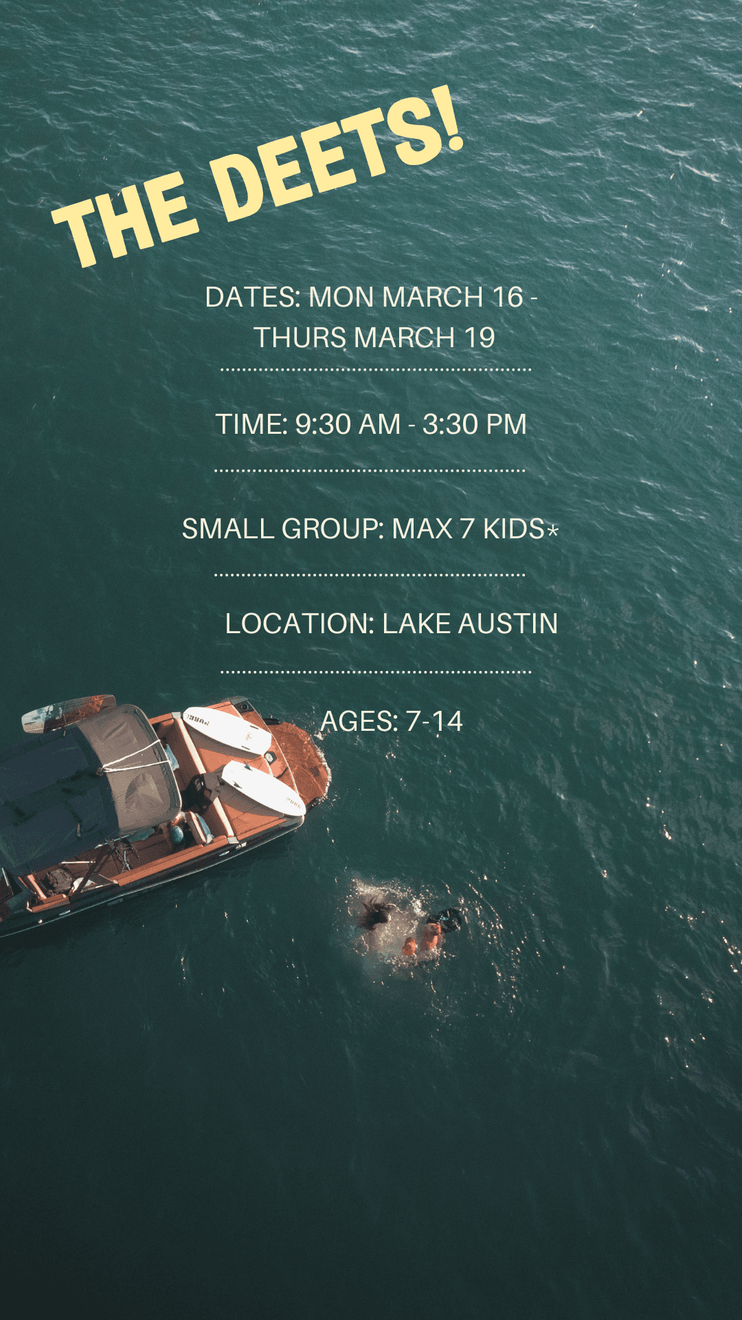 Spring Break Wakesurf Camp for Kids at Mary Quinlan Park, Austin photo 1