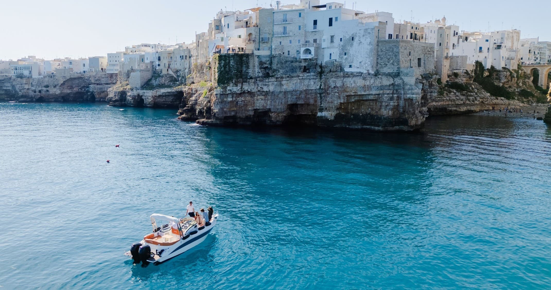 Sailing Polignano a Mare: Aperitivo Boat Tour to Grottos, Arches & Sea Caves