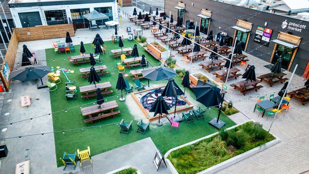 Prescott Market Patio Oakland: Reserve The Town Tables for Live Music, Local Vendors & Group Gatherings
