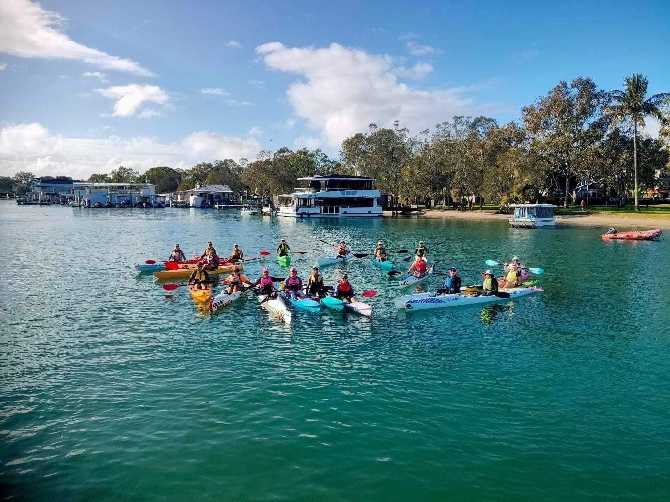 Gentle Kayak Paddle with Go Ride A Wave in Noosa
