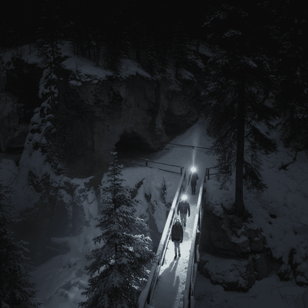 Johnston Canyon Night Walk & Stargazing: Ice Cathedrals and Dark Skies in Banff photo 4