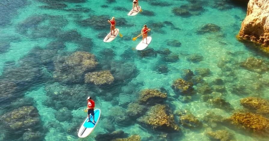 Benagil Kayak Private Tour with Albufeira Surf & SUP
