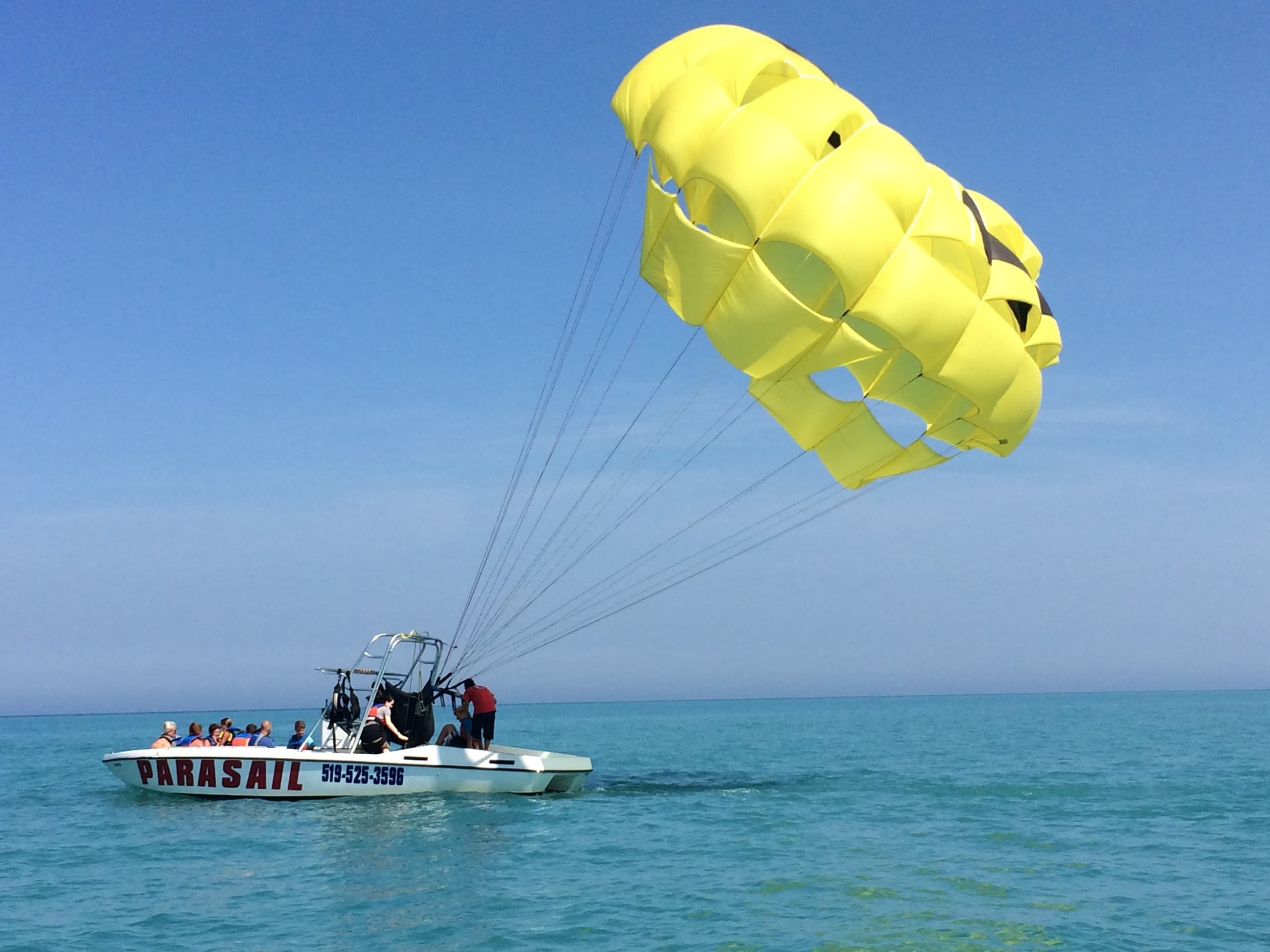 Parasailing Over Lake Huron with Toronto Parasail
