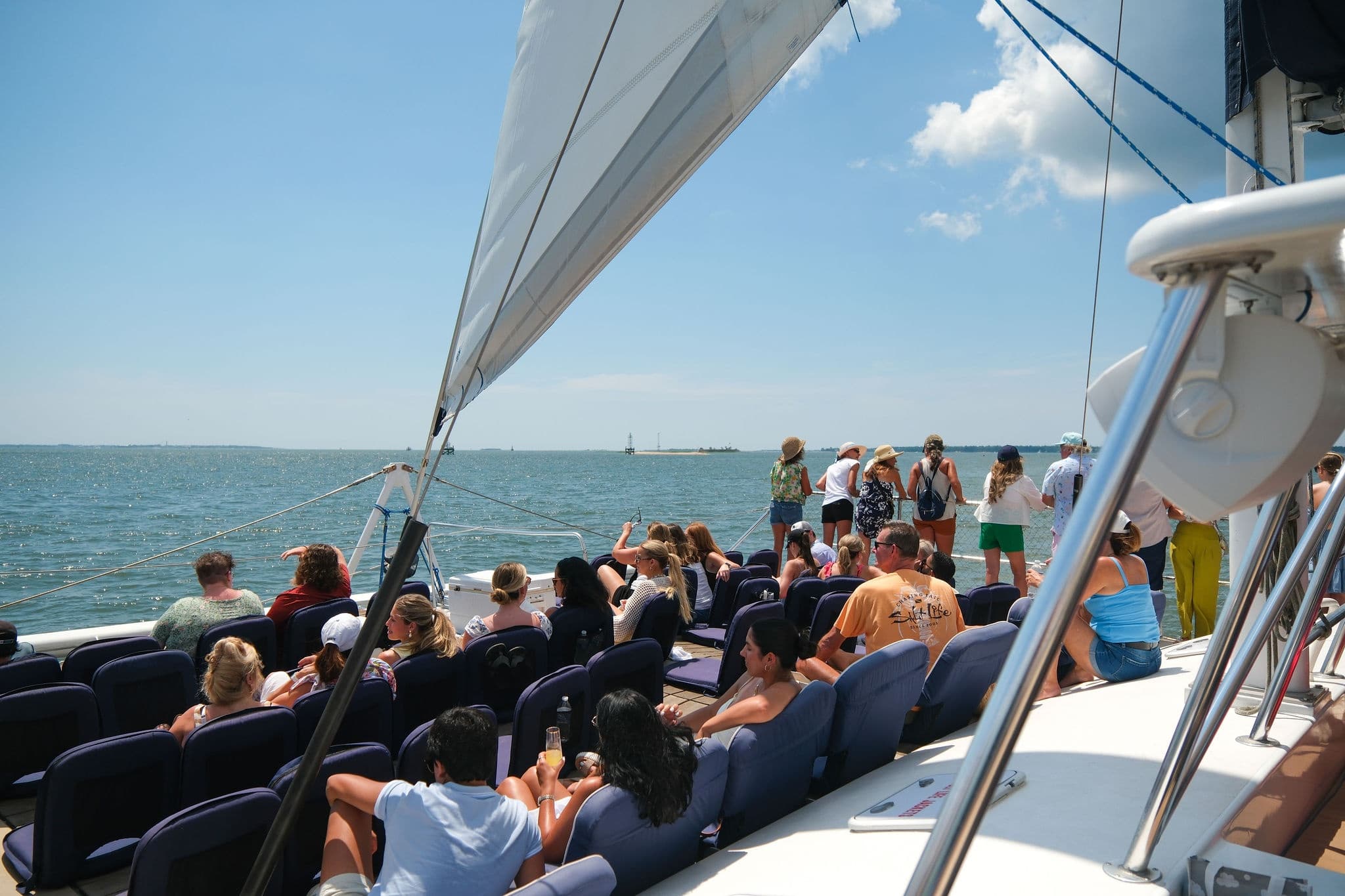 Palmetto Breeze Sunset Sail: Charleston Harbor Dolphins, Fort Sumter & Ravenel Bridge Views photo 2