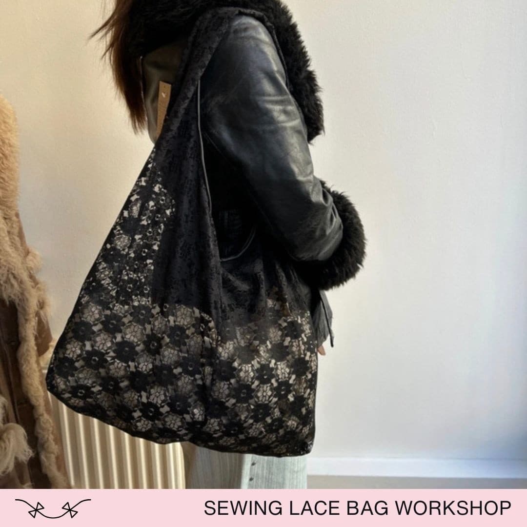 Crafting in Amsterdam: Make an Upcycled Lace Bag at Sewing Cafe photo 1