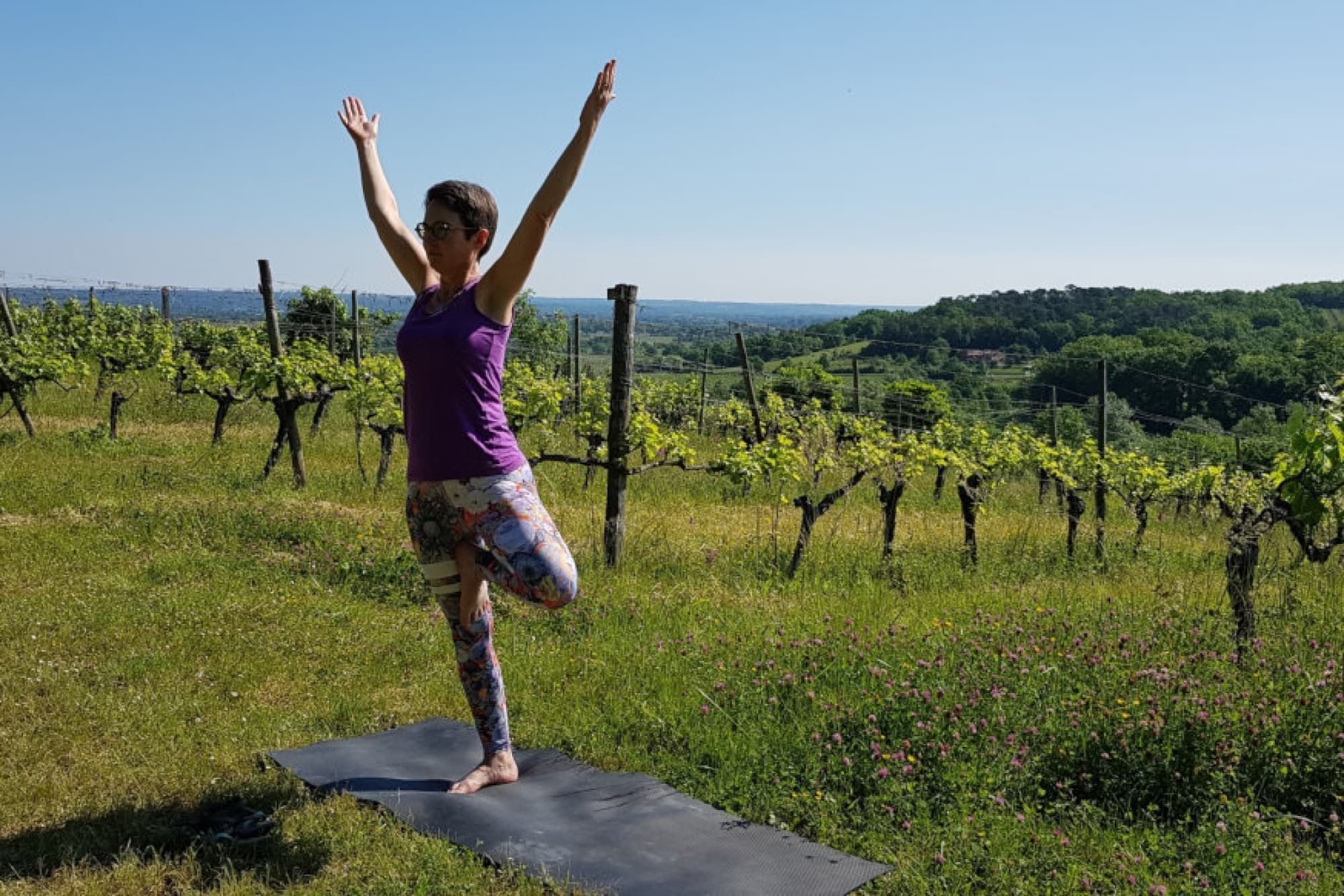 Beginner Nature Yoga at Chateau Feely in Saussignac
