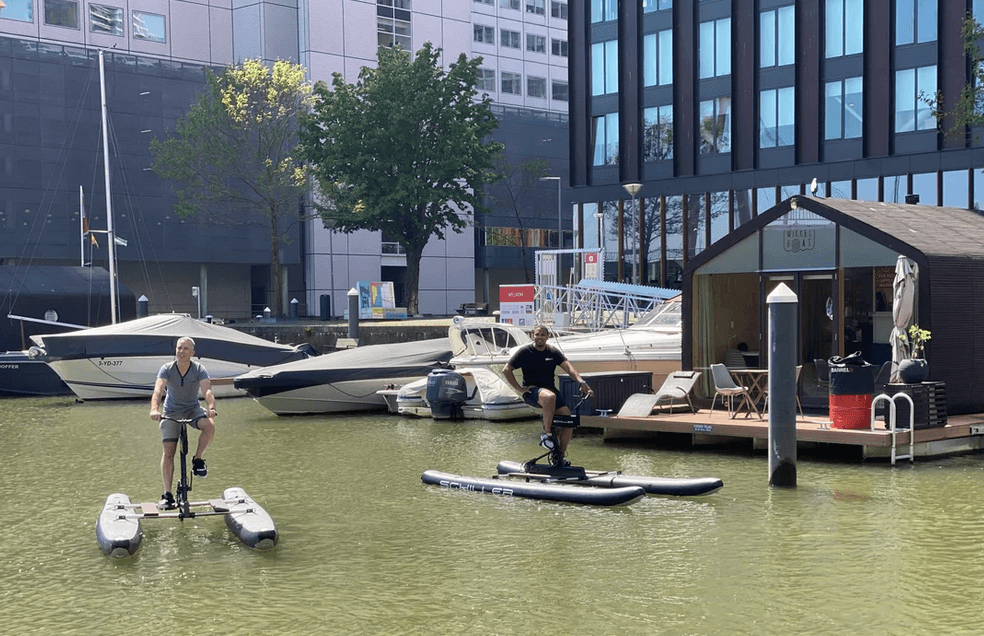 City Harbor Waterbiking with Wikkelboat in Rotterdam