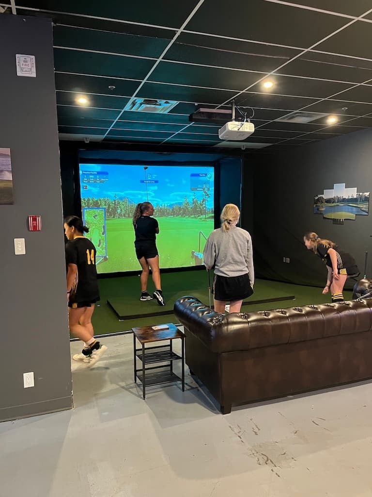 Indoor Golf Simulators at Axe & Grind Victoria BC