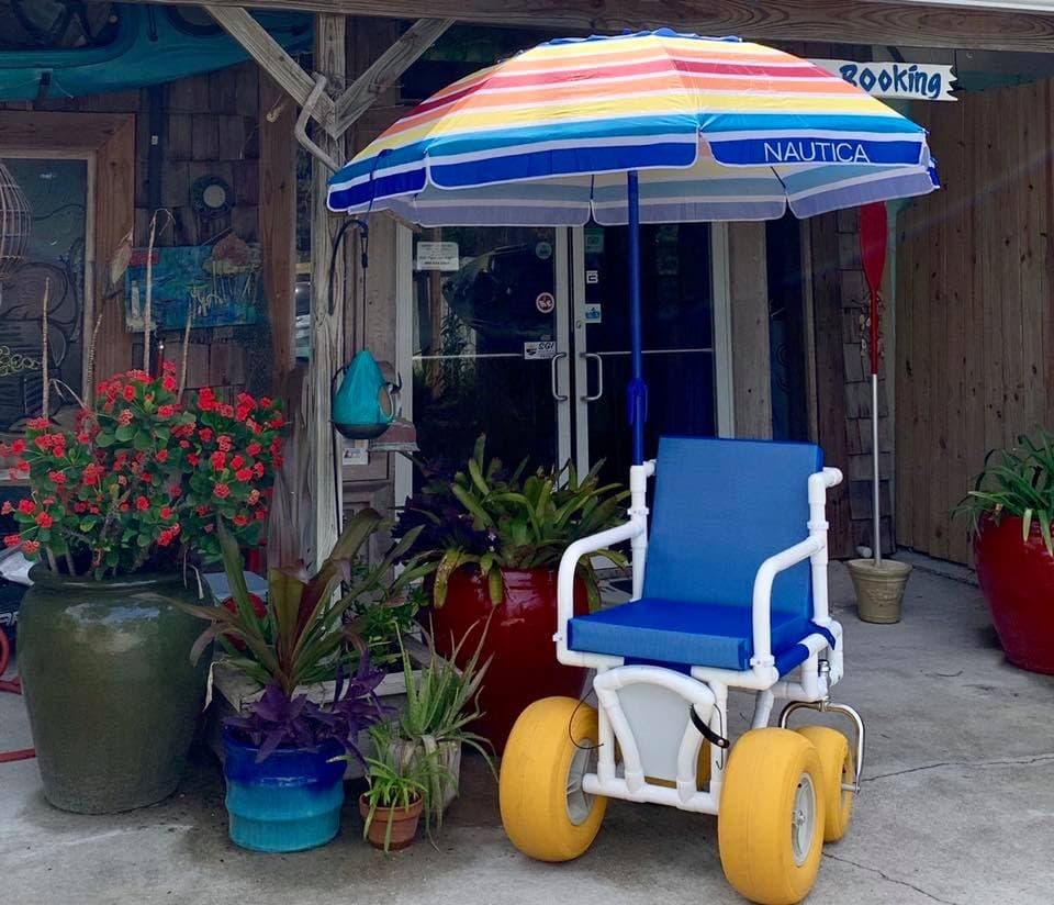 Beach Wheel Chair Adventures with Journeys of St. George Island in Florida