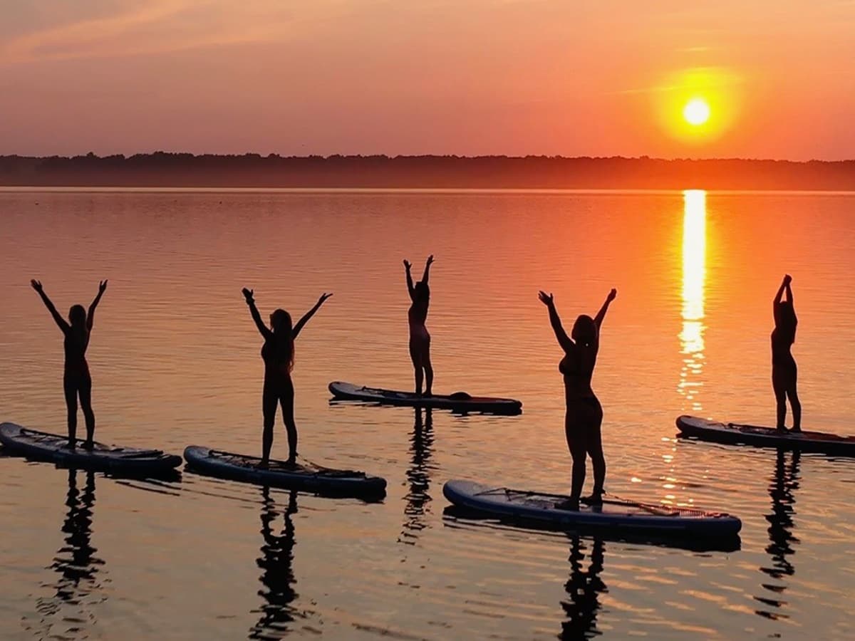 SUP Yoga on Lake Mendota in Madison, WI