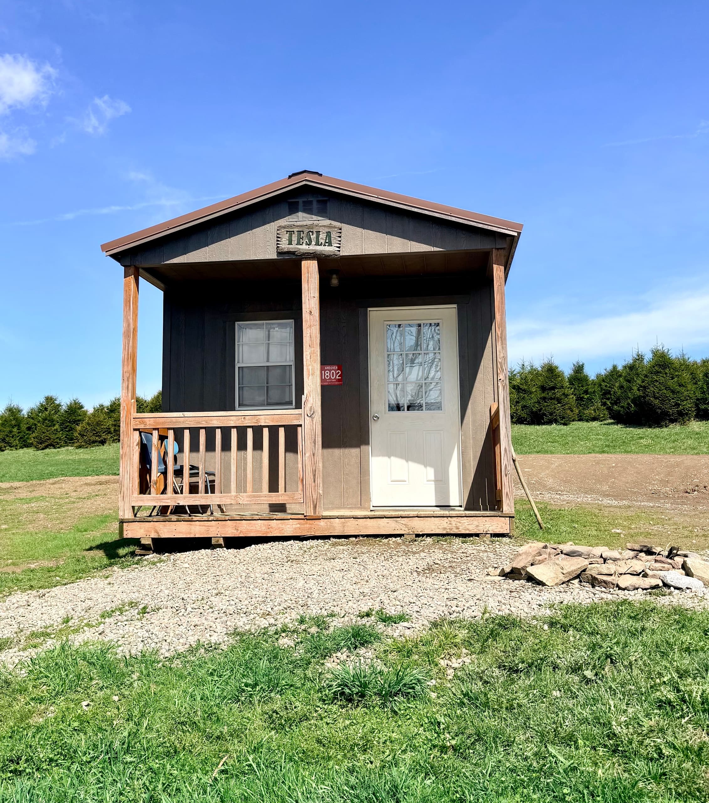 Tesla Cabin: Electric-Ready Camping Near Andover, NY