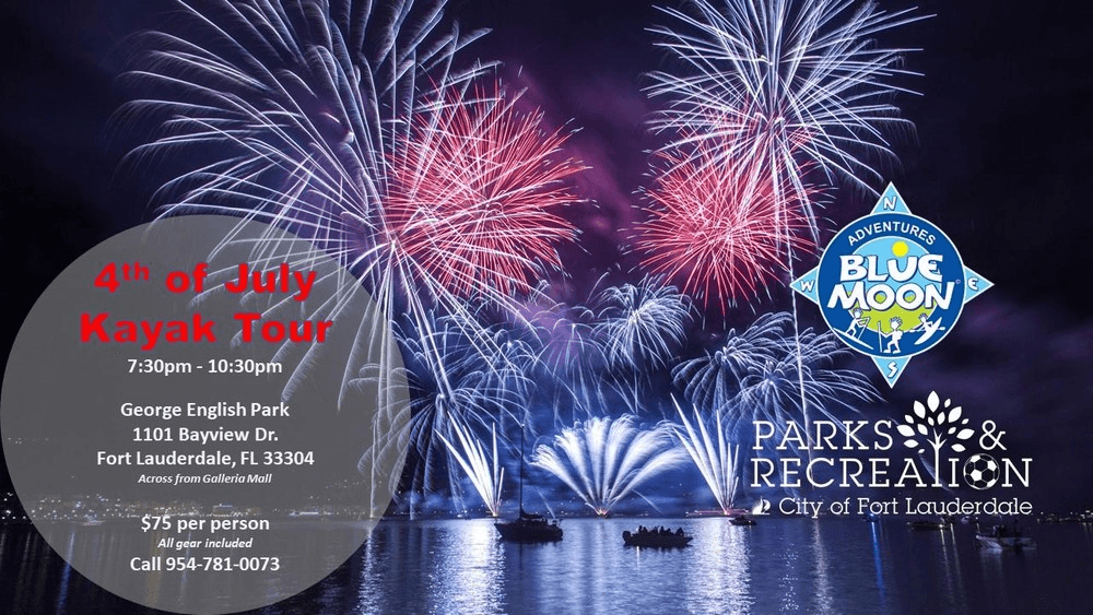 Fourth of July Kayak Fireworks in Fort Lauderdale