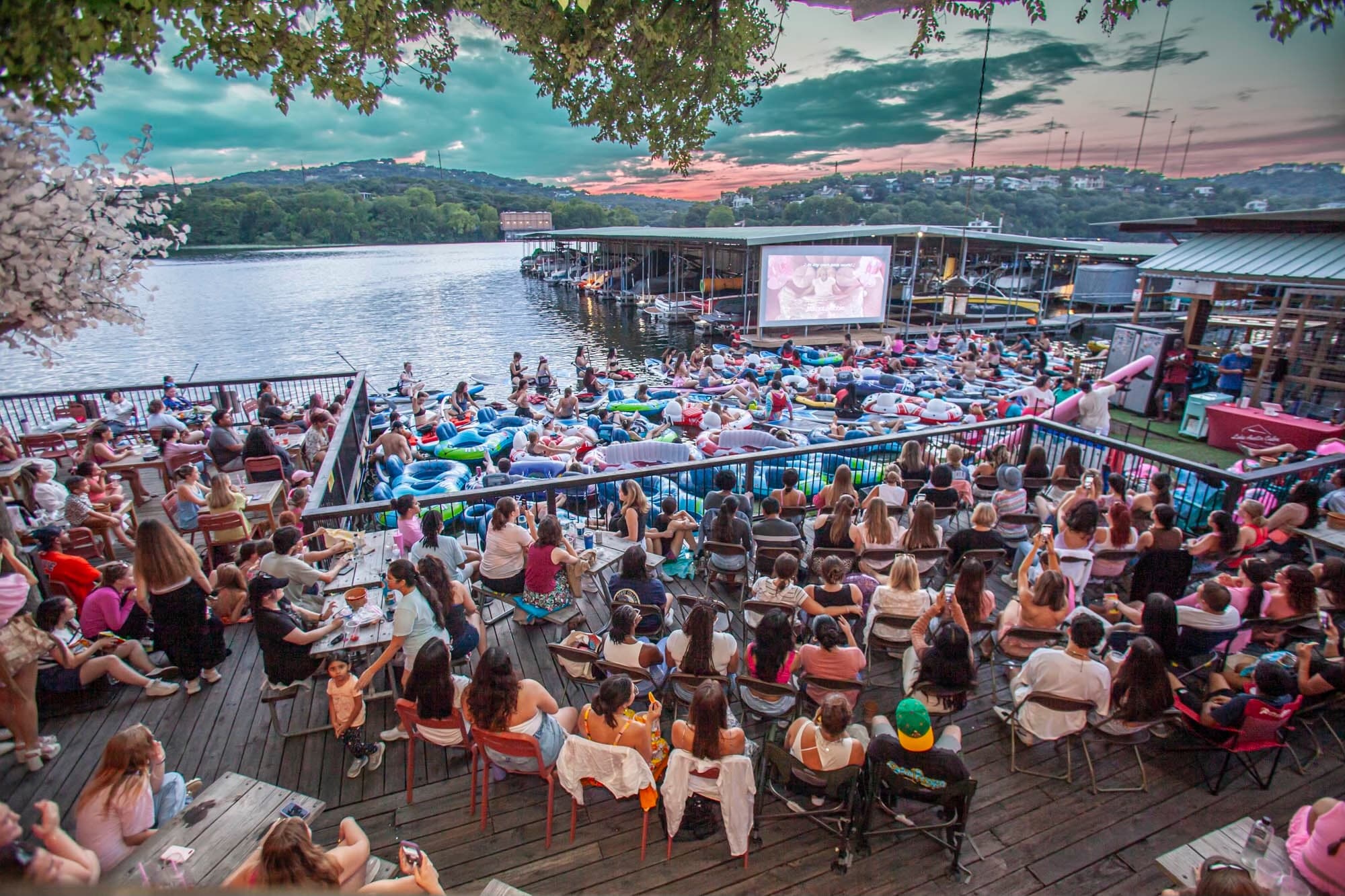 Paddle Board Movie Night on Lake Austin, TX