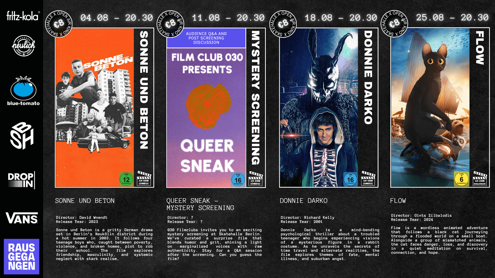 Open Air Kino: Skatehalle Berlin’s Outdoor Cinema Experience