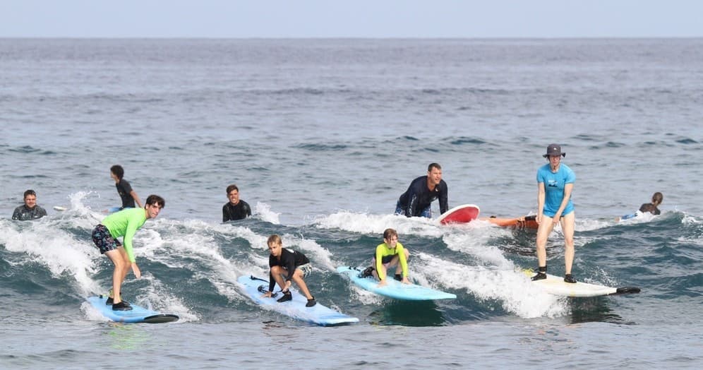 Group Surf Lessons with Happy Surf Land in Kailua-Kona
