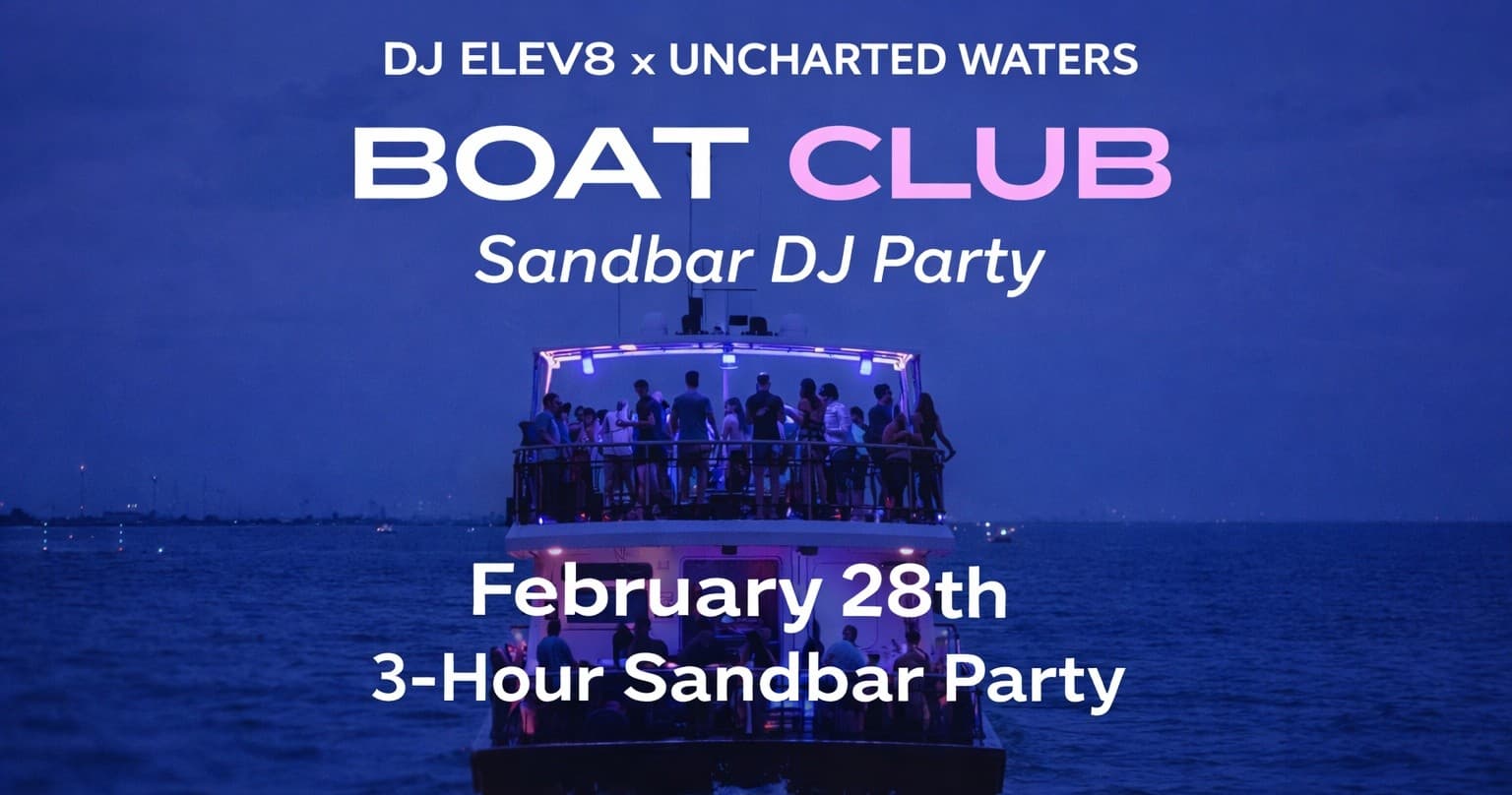 Fort Lauderdale Sandbar DJ Party: 3-Hour Boat Party Experience