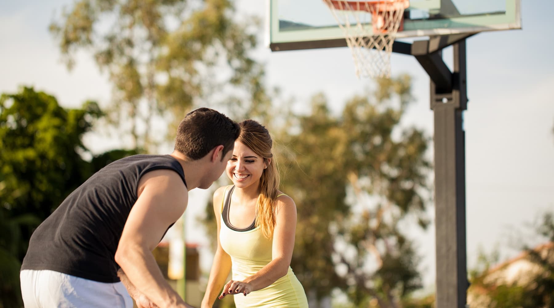 Outdoor Basketball Courts at Island Market in San Diego