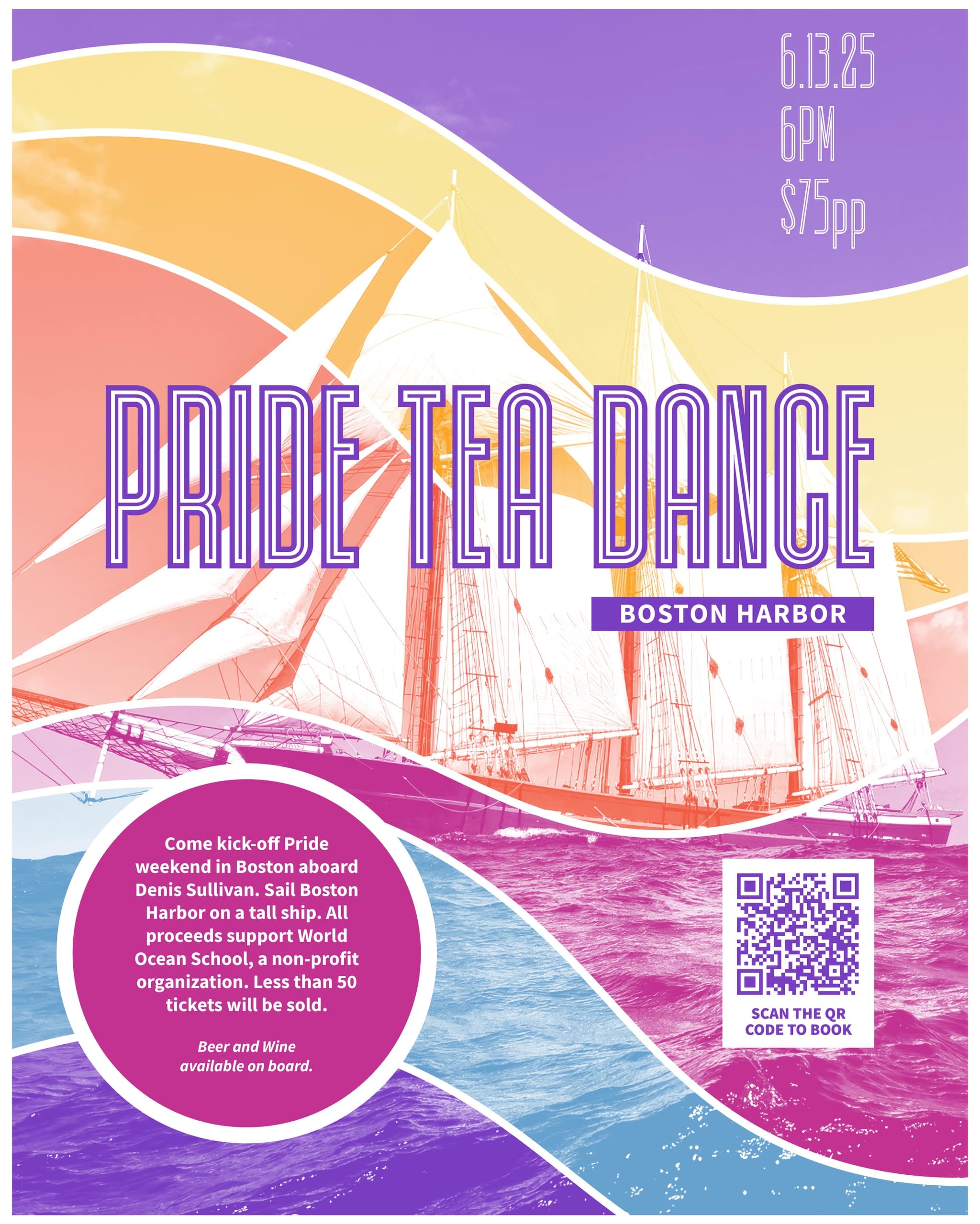 Tea Dance Aboard Denis Sullivan in Boston Harbor
