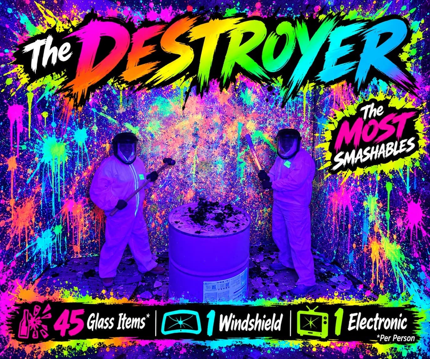 Smash Therapy at The Destroyer: Resaca Rage Room for Groups & Stress Relief